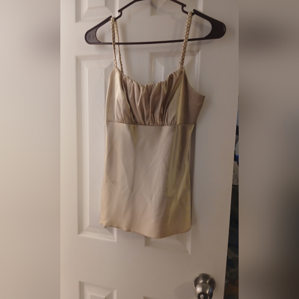 Gold BCX Spaghetti Strap Top Size Small